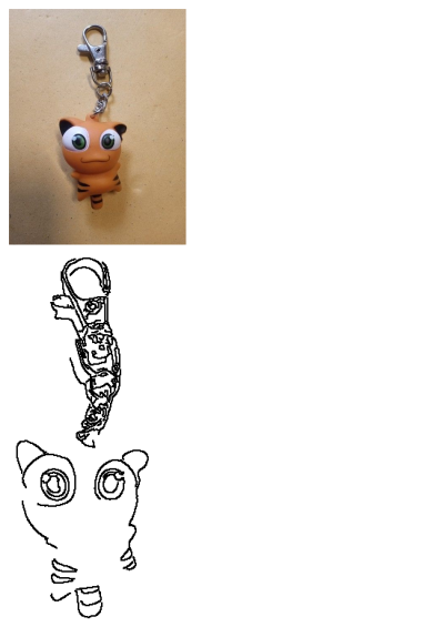 Orange tiger pin from AliExpress, part of Maria Fernanda's collection in 2025. Features cartoonish drawing style and cute art.