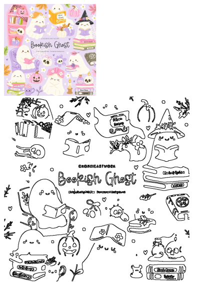 Adorable bookish ghosts illustration featuring ghosts reading books, pumpkins, and Halloween elements. Perfect for spooky season and book lovers.