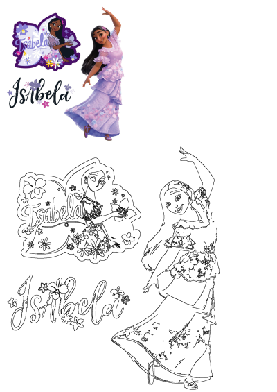 Isabela Madrigal from Disney's Encanto wallpaper.  This image shows Isabela in her flower dress in a dancing pose.