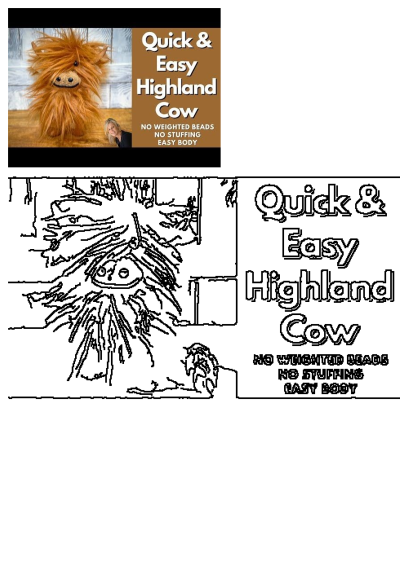 DIY Highland Cow, no weighted beads, no stuffing, easy body. Cow craft, cow decor DIY, mini highland cow. YouTube tutorial.