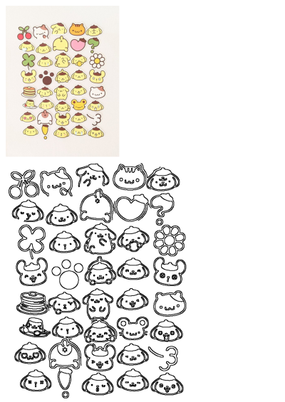 A bunch of cute animal stickers on a white surface, featuring various designs and expressions for adding a fun touch to your belongings. 