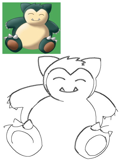 This is a very cute looking Snorlax stuffed animal with a smiling face, against a plain green background. 