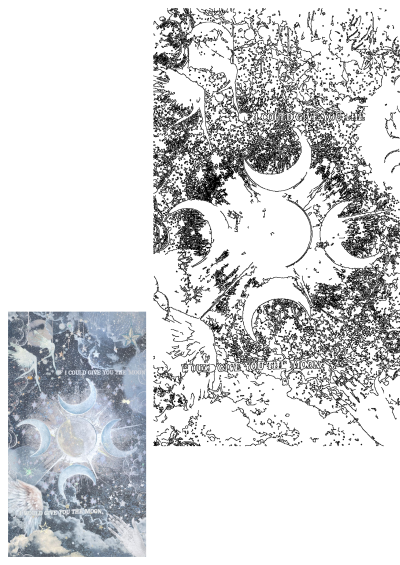 Moon magic art for @tismpebbles comp. Vintage aesthetic with moons, stars, angel wings, celestial vibes, art wallpaper.