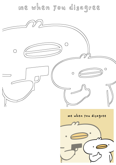 Raise your hands if this is you ?⁉️ Hilarious duck meme illustration showing what happens when you disagree! #duck #duckmemes