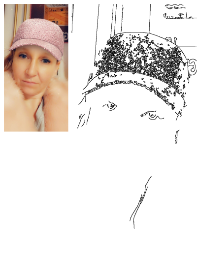 Jossu in a portrait with a stylish pink glitter cap and a soft fur coat, capturing a moment of casual glamour.