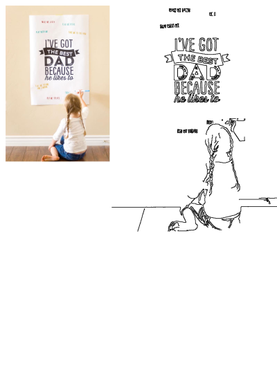 Father's Day free printable poster. A little girl adds to the poster, a fun Fathers Day craft idea. Wrapping Ideas, Fathers Day Printable