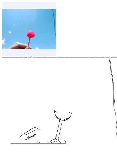 A hand holds a vibrant pink lollipop against a clear blue sky dotted with fluffy white clouds. Sweet treat on a sunny day.