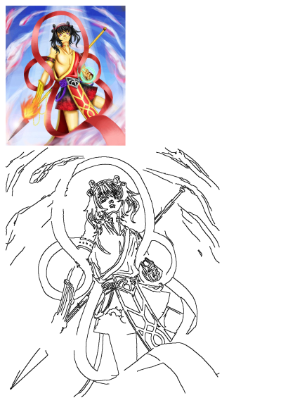 Illustration of Nezha, the Chinese mythological figure. Features red ribbons, a spear with flames, and a heroic pose against a dynamic background.