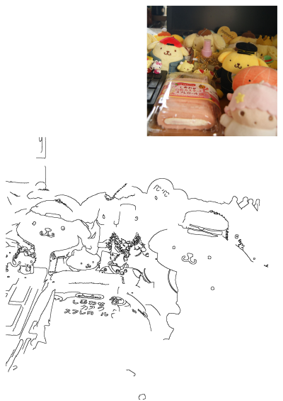 Image features Hello Kitty, Little Twin Stars, Pompompurin, and Domremy しあわせ白桃カスタードスフレロール among Sanrio plushies.