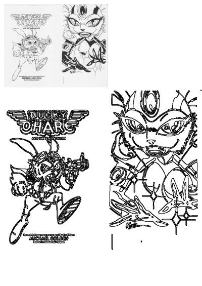 Anthony's Comic Book Art: Bucky O'Hare book featuring a sketch of Girl Rabbit by artist Michael Golden. Comic book art for sale.