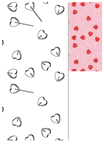 Heart-shaped red lollipops on a pink background. Perfect for Valentine's Day or sweet treats. A fun and festive image.